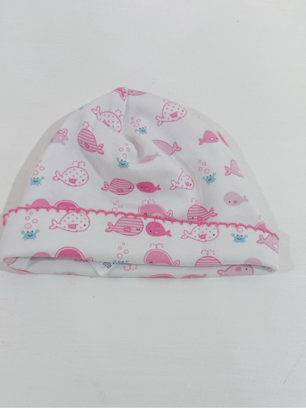 Kissy kissy whale hat NB like new